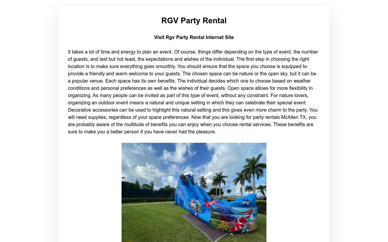 RGV Party Rental